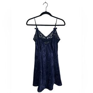Victorias Secret Vintage Gold Label Purple Lace Slip Dress Size Small